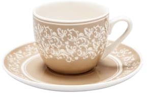 BRANDANI TAZZINA Caffe RICCIOLI di Fata Set 2 PZ Porcellana Art 53581