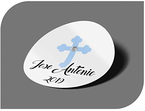 CrisPhy personalisierbare Aufkleber zur Kommunion oder Taufe mit Namen und Datum, Aufkleber für Einladungen zur Hochzeit, Verlobung, Geburtstag, Party, Vintage, Stempel