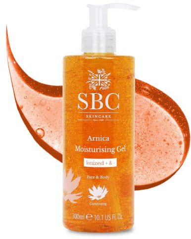 SBC Skincare - Feuchtigkeitsgel für Gesicht und Körper mit Arnika - 300 ml - Entspannt und Lindert Muskelbeschwerden - Feuchtigkeitscreme - Arnica Moisturising Gel
