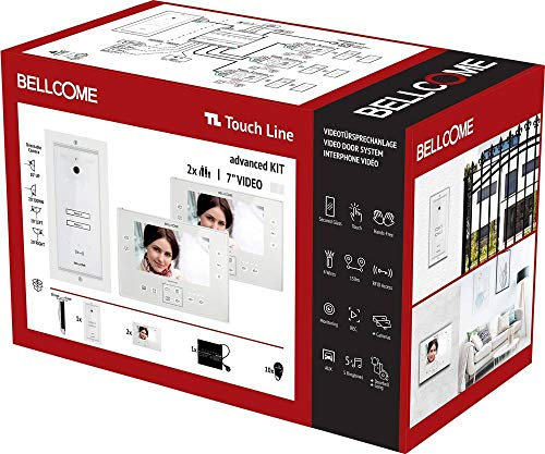 Bellcome VKA.P2F3.T7S9.BLW04 - Videocitofono con cavo, set completo, 14 pezzi, bianco