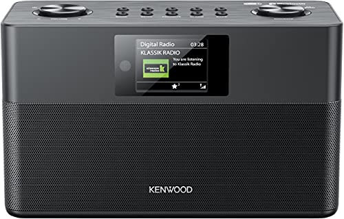 KENWOOD CR-ST80DAB-B Stereo-Kompaktradio (2 x 10 W RMS, Bassreflex Lautsprecher DAB+, UKW, Bluetooth, Line-In, Line-Out, Weckfunktion, Sleeptimer, TFT-Farbdisplay, Fernbedienung)