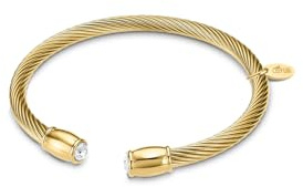 LOTUS STYLE Pulsera Acero Inoxidable Mujer LS2249-2/2 - Sofisticado Brazalete con Pulido y Acabado Refinado - Special Prices - Pulsera Dorada 6,1 cm - Regalo Cumpleaños, Aniversario, Ocasión Especial