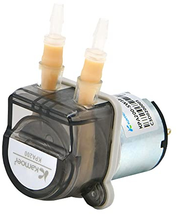Kamoer KPA200 pequeña bomba peristáltica 12V cc bomba dosificadora de líquido de laboratorio de alto flujo 4.0mm ID × 7.2mm OD, 220 ml/min