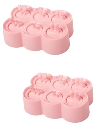 HEMOTON 2piezas Molde De Silicona Para Hacer Helados Creativo Diseño De Animales Cubiteras De Reutilizables Para Cocina y Hogar Rectangular Rosa