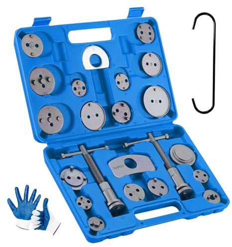 Punmew Brake Caliper Compression Tool 24-Piece Heavy Duty Disc Brake Piston Caliper Compressor Rewind Tool