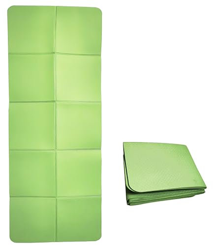 Isomatte Schaummatte Bodenmatte Bodenplane Isoliermatte Campingmatte Sitzkissen Faltbare klappbare Unterlage für Schlafmatte im Zelt 183 x 61 cm (Grün)