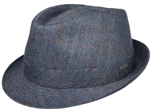 Stetson Classic Trilby Cappello a Quadri Multicolore Protezione UV 40 Prodotto in Italia Uomo Tutto l Anno