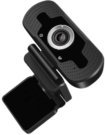 WATIIFUFU Caméra Webcam 1080p USB Microphone Intégré pour Ordinateur Portable et Pc, Webcam en Direct Pédagogique Polyvalente, Design Compact Noir, pour Enseignement en Ligne