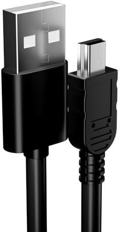 pluX Mini USB Cable USB 2.0 to Mini B Cable Data Transfer & Charge Compatible with Blue Yeti, Sat Nav, Dash Cam, Hero 2/3 / 4, DAC, PS3 Controller, MP3/4 Player, PDA, Camera, Scanner (2M)