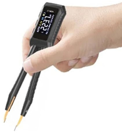 Tester a Ponte Digitale, Identificazione e Misurazione Automatica di Resistori, Condensatori, Induttori, Schermo LCD con Batteria Ricaricabile 400 MAh per Test Elettronici