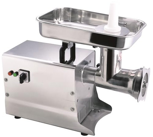 Ristoattrezzature Tritacarne in acciaio inox elettrico carenato professionale bocca da Ø 32 cm monofase