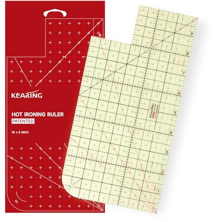 KEARING 5x10 Hot Hem Ruler - 2R Round Corner Heat Resistant Ironing