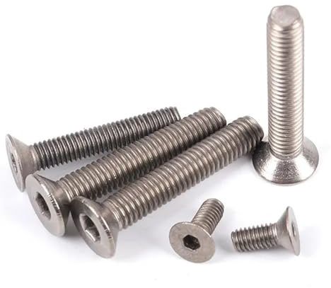 KSeSii 20-10 Uds M2 M2.5 M3 M4 M5 M6 GR2 Tornillo de Cabeza avellanada Plana Hexagonal de Titanio Puro(M2X15 (S1.3) 20PCS)