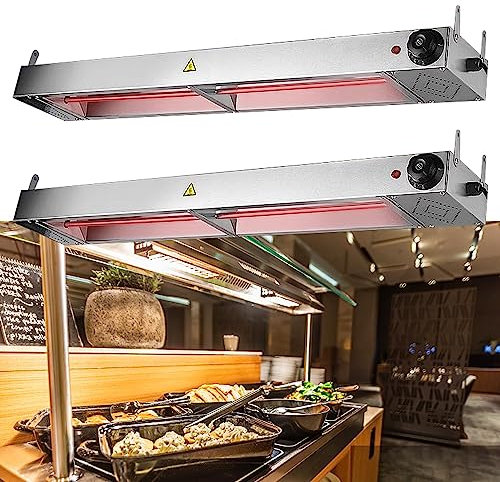 Commercial Grade Hanging Food Warmer Lamp, Infrared Food Heater - Ideal for Restaurants, Cafeterias, Buffets