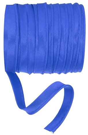 YELARXI Maxi Piping Bias Tape, 5 Yards Piping Trim with Cord Satin Binding Lip Cord Trim Fit for Sewing Garment Webbing Trimming Crafts Decorating - (Navy Blue)