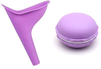 1 pezzo orinatoio da donna, orinatoio da donna pieghevole, imbuto per urina da donna riutilizzabile, vasino da donna in piedi per maternità, portatile con custodia per la conservazione