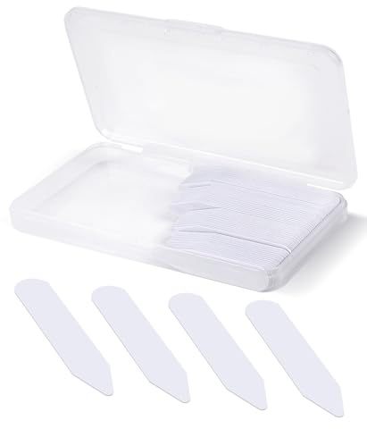 vivinin 112P Dress Shirt Collar Inserts, White Plastic Collar Stays with Storage Holder, 4 Assorted Sizes Invisible Collar Stiffeners for Men(2, 2.2, 2.5, 2.7)