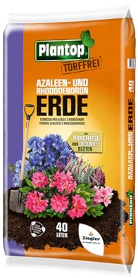 Plantop torffrei Azaleen- & Rhododendronerde 40L – Spezialerde für Moorbeetpflanzen | pH-sauer & humusreich | Nachhaltige, torffreie Kulturerde mit Kokosmark & Rindenhumus 40 Liter