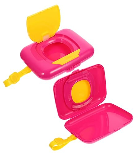 Sosoport 2 Pezzi Dispenser Salviwet Portatile e Riutilizzabile Scatola per Salviettine Igienizzanti Design Semplice