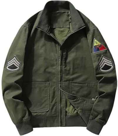 Giacca Estiva Uomo, Giacca Bomber da Uomo, Leggera Casual Primavera Estate Bomber Giubbino Sportiva Antivento Giubbotto con Cerniera Tasche Giacca Antivento Tempo Libero Casual