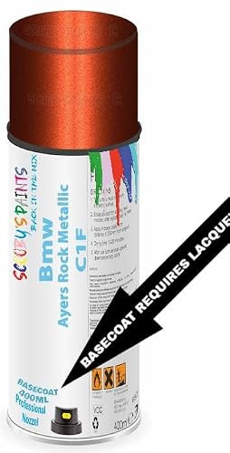 Aerosol Spray Paint Compatible with Bmw Sunset Orange Metallic C1X Available in Direct Gloss, Cellulose or Basecoat (Basecoat Aerosol)