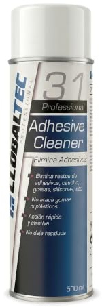 Globaltec Professional Quita Adhesivos Spray Coche 500ml – Limpiador de Pegatinas, Brea y Cinta Adhesiva – Acción Instantánea en Carrocería, Vidrio, Plástico y Metal