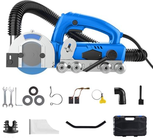 DPLWJPP Electric Tile Gap Crevice Cleaning Machine Slotting Tool 9000r/Min Tile Joint Cleaner Tile Joint Cleaning Machine Portable Self-Vacuuming Floor Tile Seam Machine Seamclearing-2.7mm
