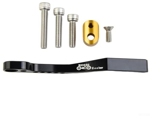 Rehoetom Umwerfer-Kettenführung für Rennrad, Anti-Drop-Stabilisator, kompatibel mit 34T-50T, 36T-52T, Aluminiumlegierung + Edelstahl (Gold)
