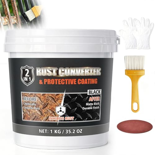 Vigorder Convertidor de Oxido 2 en 1 1KG Negro con Imprimación para Metal