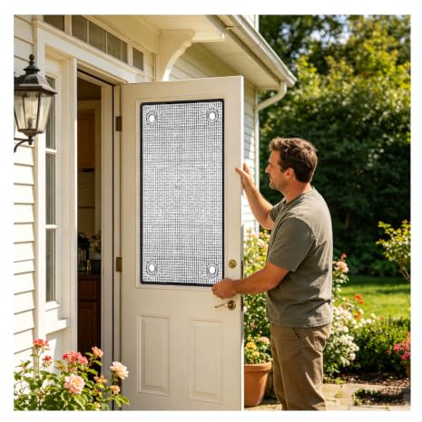 Sichtschutz Wärmeisolierung Reflektierende Fensterfolie,UV-Schutz Sonnenschutzfolie Fenster Innen oder Außen,Aluminiumfolie Isolierfolie,mit Saugnapf,für das Heimbüro,Garage (100x120cm/39''x47'')