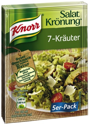 Knorr - Salatkrönung 7-Kräuter Vinaigrette 7-Herbes 5 Packs of 5 sachets