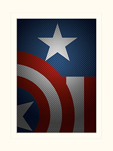 Marvel Comics Avengers zusammenbauen 'Captain America Rumpf' montiert Drucken,30 x 40 cm