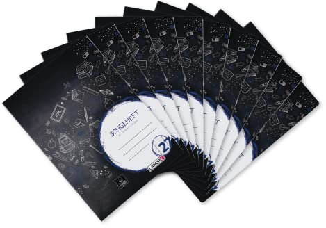 Landré Schulheft A4, 32 Blatt, Lineatur 27, liniert mit Rand, 10 Stück