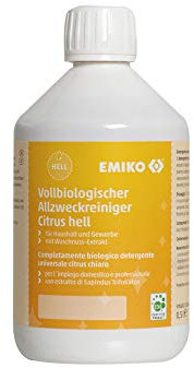 EMIKO® Vollbiologischer Citrusreiniger hell 500ml, Heller Bio-Reiniger mit effektiven Mikroorganismen. Steuert die mikrobielle Besiedlung für aktive Reinheit; mit Waschnussextrakt gegen Fette.