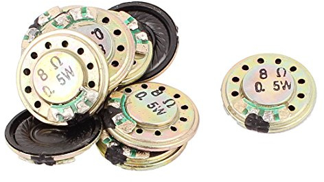 sourcing map 10Stk 0,5W 20mm OD 8 Ohm Innen Mini Magnet Box Lautsprecher