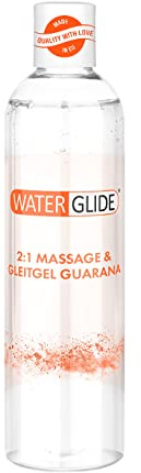 Waterglide Erlebnis- und Gleitgel Guarana mit anregendem Frischekick | Gleitmittel auf Wasserbasis | Erholsame Intimmassagen | Vegan | 300 ml Gel Flasche für Sex & Sexspielzeug | Mann & Frau