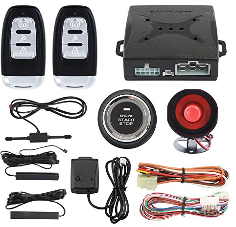EASYGUARD EC003-NS PKE car Alarm Proximity Entry Push Start Button Remote Engine Start Shock Alarm Warning DC12V