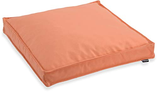 H.O.C.K. Sitzkissen Outdoor Stuhlkissen Classic Uni – UV-beständig, wasserabweisend, Fleckschutz – Garten Terrasse Balkon (40x40x5cm, Coral)