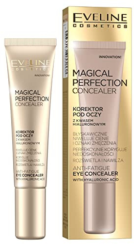 Eveline Cosmetics Magischer Perfektion Concealer - Strahlkraft & Feuchtigkeit für die Augenpartie, Makellose Abdeckung, Anti-Aging-Formel