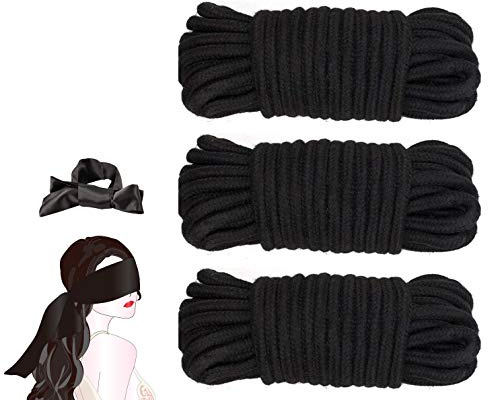 3X 10M Bondageseil Weich Bondage Seil mit je 10 Metern BDSM Fetich Bondage Set Für Fesseln Sexspielzeug für Paare Extrem Verpackungswerkzeuge