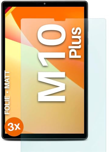 moex® FlexProtect Schutzfolie matt kompatibel mit Lenovo Tab M10 Plus Folie gegen Reflexionen, Anti Reflex Displayschutz, matte Displayfolie, robust und Kratzfest – 3 Stück