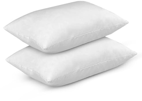 adsin Finest White Duck Feather Pillows (2 Pack - 19 x 29), Luxurious Duck Down Pillows, Extra Soft Filled in 100% Down Proof Cotton Blend Cover, Hotel Quality Bed Pillow, Feather & Down Pillow