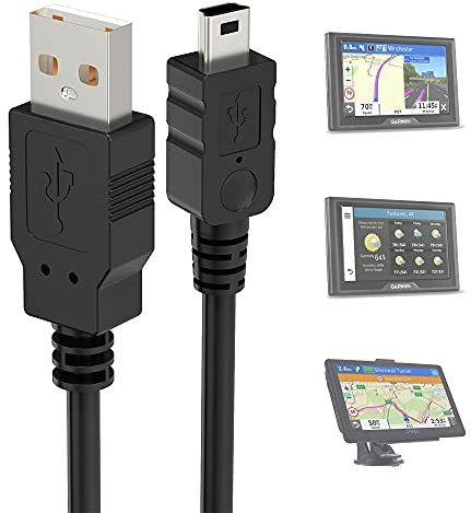 Mellbree Charger Cable for Garmin Sat Nav, 1M Mini USB Charging Cable Compatible with Garmin Sat Nav Replacement Battery Charger Lead Wire Data for Satellite Navigation In Car