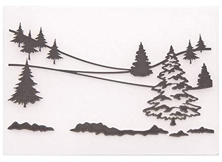 GIVBRO Baum Schnee Prägemappen Kunststoffschablone Schablone Bastelschablonen für Kartenherstellung DIY Scrapbooking Album Dekoration