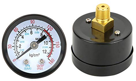Tbest Y40 Air Compressor Pressure Gauge Meter, with Iron Shell, Premium Instrument for Accurate Pressure Measurements Compressor Manometer Air Tank Pressure Gauge PSPP200