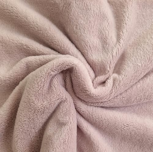 Super Soft Bamboo Terry Towelling Fabric - Light Dusky Pink
