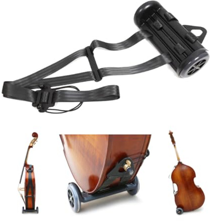 WUQIMUSC Upright Bass Cart Easy to Transport for 1/10 to 4/4 size Double Bass with Durable Wheels Long Straps including 1pcs Shim Protective Pad (1x bass cart)