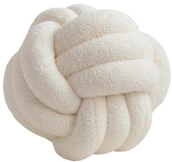 RZYW Plüsch-Knoten-Kugelkissen Rundes Weiches Knoten-Kugelkissen, Heimdekoration, Geknotetes Plüschkissen, Knotenkissen, Dekoratives Plüschkissen, Kissen Ball Aus Weichem Material,A10,D28CM