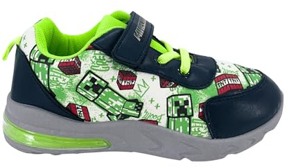 MINECRAFT Scarpe per Ragazzi, Calzature Sportive, Sneakers TNT Design, Sneakers Luminose per Ragazzo, Taglia EU 26