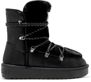 D.Franklin Bottes Australiennes Femme Nordic Trk Fur en Noir - Bottes pour Femme - Mode Casual - Taille (37) - Modèle nordic-trk